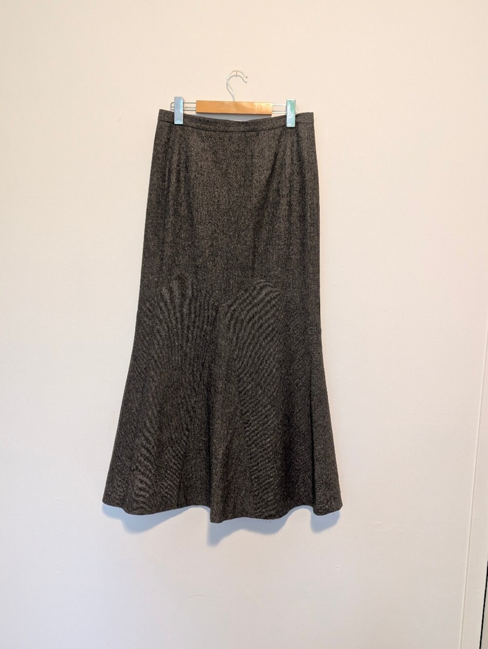 Vtg TRISTAN & ISEUT Wool Silk Tweed Maxi Skirt Mermaid Trumpet Dark Academia 6